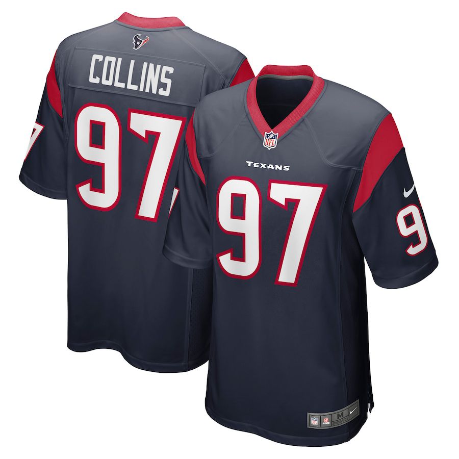 Men Houston Texans #97 Maliek Collins Nike Navy Game NFL Jersey->houston texans->NFL Jersey